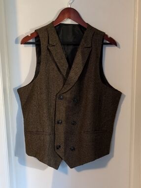 Men's Double Breasted Tweed Vest